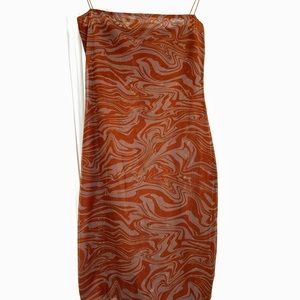 Meshki brown bodycon dress size S